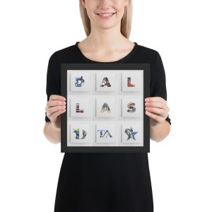 Framed photo paper poster